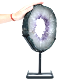 Natural-Amethyst-Ring-Slice-on-Stand-DS2572 | Himalayan Salt Factory