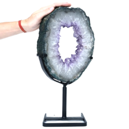Natural-Amethyst-Ring-Slice-on-Stand-DS2573 | Himalayan Salt Factory