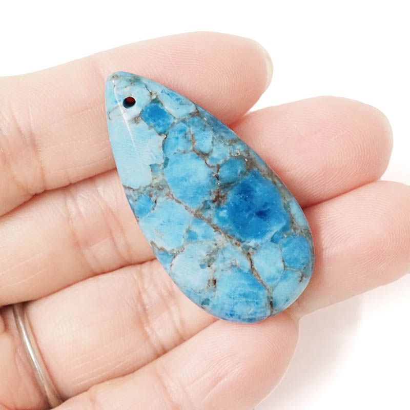 Natural Blue Apatite Crystal Pendant Stone 4 Natural Blue Apatite Crystal Stone Pendant | Himalayan Salt Factory