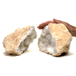 Natural-Calcite-Geode-Pair-J2050 | Himalayan Salt Factory