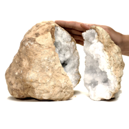 Natural-Calcite-Geode-Pair-J2055 | Himalayan Salt Factory