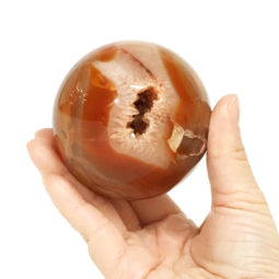 Natural Carnelian Sphere DK989 | Himalayan Salt Factory