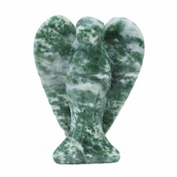 Natural Moss Agate Mini Angel | Himalayan Salt Factory