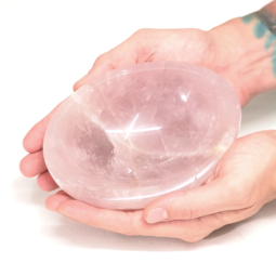 0.94kg Rose Quartz Bowl DS2576 5 Rose-Quartz-Bow-DS2576 | Himalayan Salt Factory