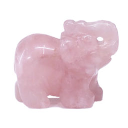 Rose Quartz Mini Crystal Elephant | Himalayan Salt Factory