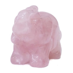 Rose Quartz Mini Crystal Elephant | Himalayan Salt Factory