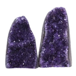 Amethyst Polished Crystal Geode Specimen Set 4 Pieces DV21 | Himalayan Salt Factory