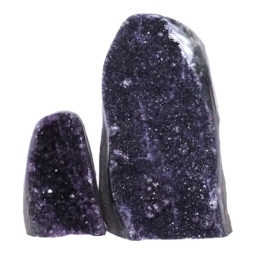 Amethyst Polished Crystal Geode Specimen Set 4 Pieces DV25 | Himalayan Salt Factory
