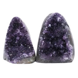 Amethyst Polished Crystal Geode Specimen Set 4 Pieces DV29 | Himalayan Salt Factory