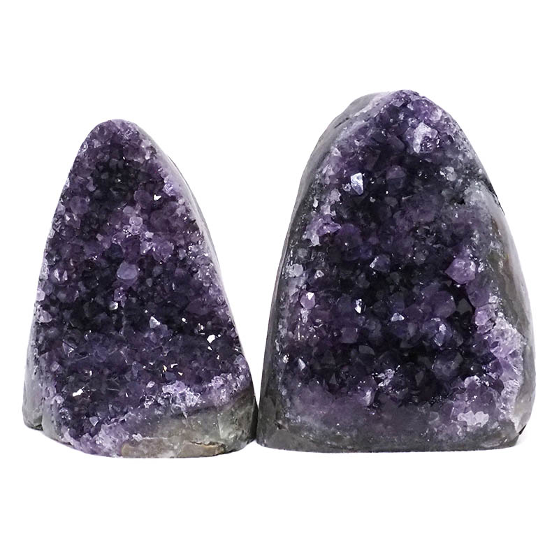 2.63kg Amethyst Polished Crystal Geode Specimen Set 2 Pieces DV29 3 Amethyst Polished Crystal Geode Specimen Set 4 Pieces DV29 | Himalayan Salt Factory
