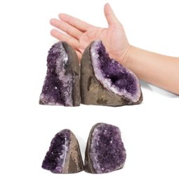 Amethyst Polished Crystal Druze Specimen Set 4 DN1902 | Himalayan Salt Factory