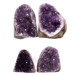 Amethyst Polished Crystal Druze Specimen Set 4 DN1902 | Himalayan Salt Factory