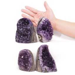 Amethyst Polished Crystal Druze Specimen Set 4 DN1903 | Himalayan Salt Factory