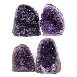 Amethyst Polished Crystal Druze Specimen Set 4 DN1903 | Himalayan Salt Factory