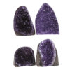 2.14kg Amethyst Polished Crystal Geode Specimen Set 4 Pieces DV15 1 Amethyst Polished Crystal Geode Specimen Set 4 Pieces DV15 | Himalayan Salt Factory
