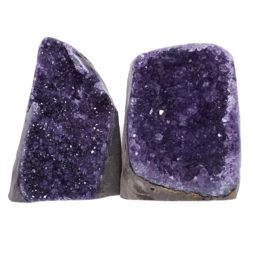 Amethyst Polished Crystal Geode Specimen Set 4 Pieces DV19 | Himalayan Salt Factory