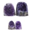 3.11kg Amethyst Polished Crystal Geode Specimen Set 4 Pieces DV7 1 Amethyst Polished Crystal Geode Specimen Set 4 Pieces DV7 | Himalayan Salt Factory
