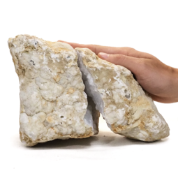 Natural-Calcite-Geode-Pair-J2072 | Himalayan Salt Factory