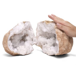 Natural-Calcite-Geode-Pair-S1248 | Himalayan Salt Factory