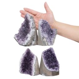 2.49kg Amethyst Crystal Geode Specimen Set 4 Pieces L370 5 Amethyst Crystal Geode Specimen Set 4 Pieces L370 | Himalayan Salt Factory