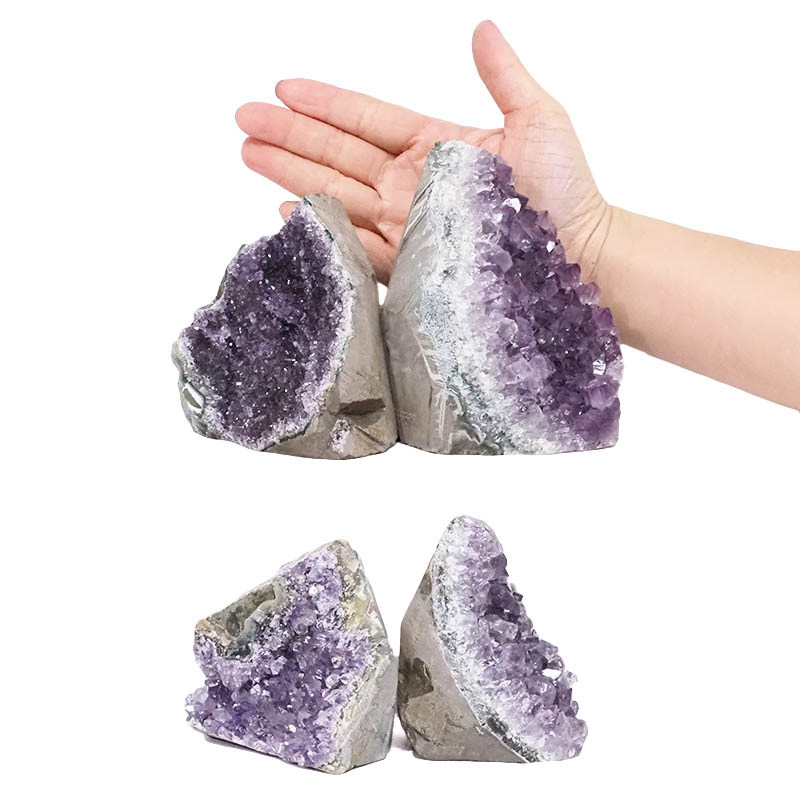 2.38kg Amethyst Crystal Geode Specimen Set 4 Pieces L379 4 Amethyst Crystal Geode Specimen Set 4 Pieces L379 | Himalayan Salt Factory
