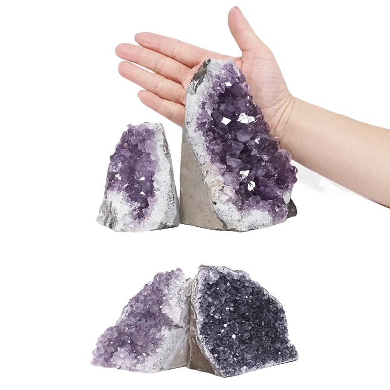 2.36kg Amethyst Crystal Geode Specimen Set 4 Pieces L384 4 Amethyst Crystal Geode Specimen Set 4 Pieces L384 | Himalayan Salt Factory