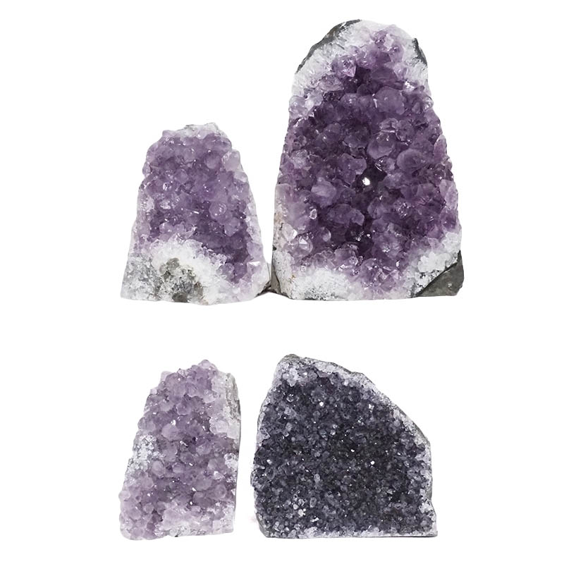 2.36kg Amethyst Crystal Geode Specimen Set 4 Pieces L384 3 Amethyst Crystal Geode Specimen Set 4 Pieces L384 | Himalayan Salt Factory