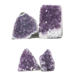 Amethyst Crystal Geode Specimen Set 4 Pieces L386 | Himalayan Salt Factory