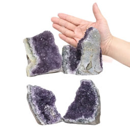 2.31kg Amethyst Crystal Geode Specimen Set 4 Pieces L392 5 Amethyst Crystal Geode Specimen Set 4 Pieces L392 | Himalayan Salt Factory