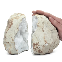 Natural-Calcite-Geode-Pair-V06 | Himalayan Salt Factory