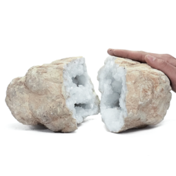 Natural-Calcite-Geode-Pair-V08 | Himalayan Salt Factory