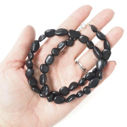 Shungite Freeform Beads Necklace 7 Shungite Freeform Beads Necklace | Himalayan Salt Factory