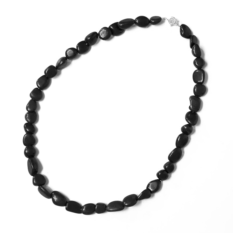 Shungite Freeform Beads Necklace 3 Shungite Freeform Beads Necklace | Himalayan Salt Factory
