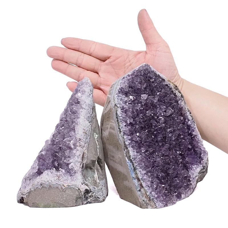 2.85kg Amethyst Crystal Geode Specimen Set 2 Pieces L405 4 Amethyst Crystal Geode Specimen Set 2 Pieces L404 | Himalayan Salt Factory