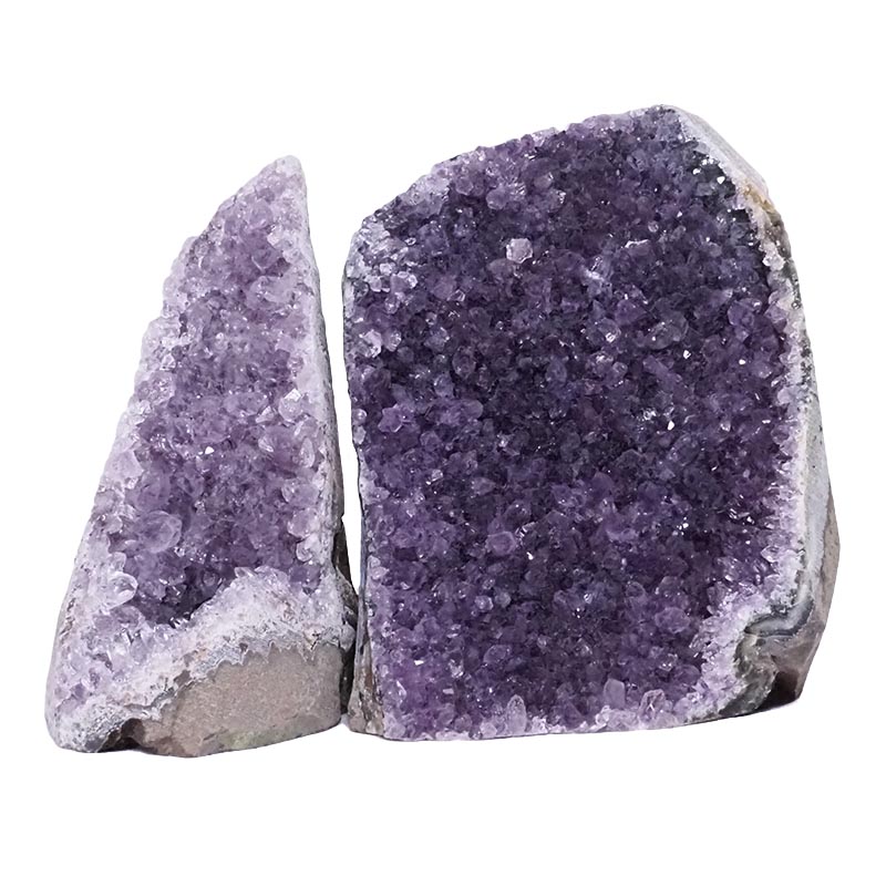 2.85kg Amethyst Crystal Geode Specimen Set 2 Pieces L405 3 Amethyst Crystal Geode Specimen Set 2 Pieces L405 | Himalayan Salt Factory
