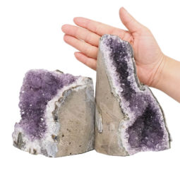 2.97kg Amethyst Crystal Geode Specimen Set 2 Pieces L407 5 Amethyst Crystal Geode Specimen Set 2 Pieces L407 | Himalayan Salt Factory