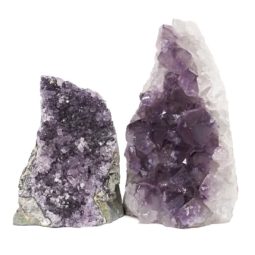Amethyst Crystal Geode Specimen Set 2 Pieces L411 | Himalayan Salt Factory