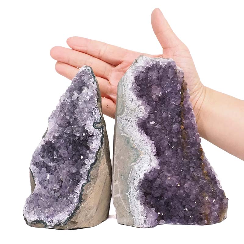2.66kg Amethyst Crystal Geode Specimen Set 2 Pieces L412 4 Amethyst Crystal Geode Specimen Set 2 Pieces L412 | Himalayan Salt Factory