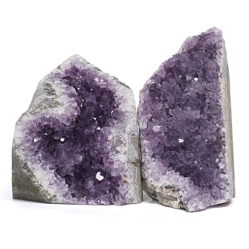 2.84kg Amethyst Crystal Geode Specimen Set 2 Pieces L414 3 Amethyst Crystal Geode Specimen Set 2 Pieces L414 | Himalayan Salt Factory