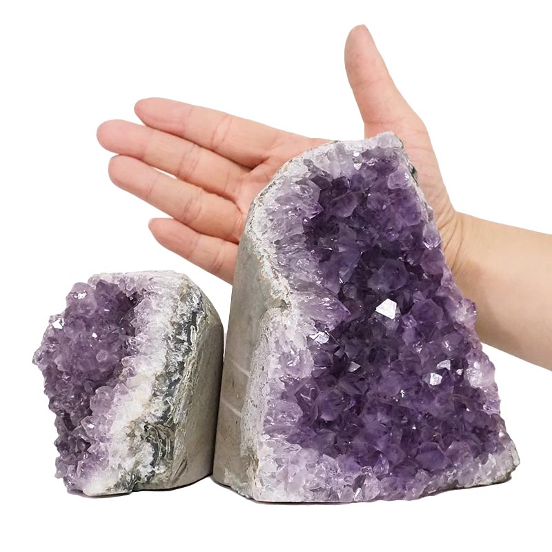 2.63kg Amethyst Crystal Geode Specimen Set 2 Pieces L420 4 Amethyst Crystal Geode Specimen Set 2 Pieces L420 | Himalayan Salt Factory