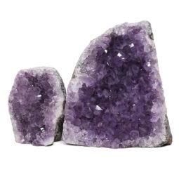 Amethyst Crystal Geode Specimen Set 2 Pieces L420 | Himalayan Salt Factory
