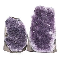 Amethyst Crystal Geode Specimen Set 2 Pieces L424 | Himalayan Salt Factory