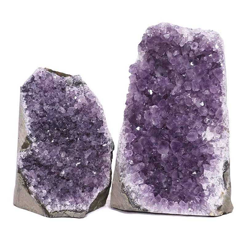 2.17kg Amethyst Crystal Geode Specimen Set 2 Pieces L424 3 Amethyst Crystal Geode Specimen Set 2 Pieces L424 | Himalayan Salt Factory