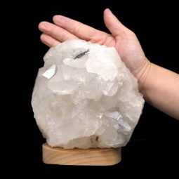 Clear Quartz Cluster Lamp on LED Large Base DB635 | Himalayan Salt Factory