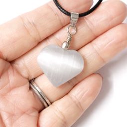 Selenite Heart Pendant | Himalayan Salt Factory