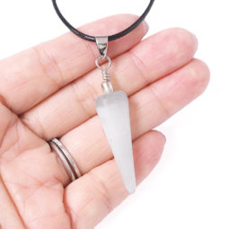 Selenite Terminated Point Pendant | Himalayan Salt Factory