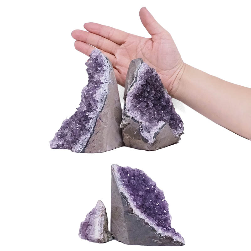 2.45kg Amethyst Crystal Geode Specimen Set 4 Pieces L402 4 Amethyst Crystal Geode Specimen Set 4 Pieces L402 | Himalayan Salt Factory