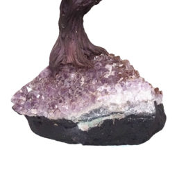 Citrine Gemstone Bonsai Tree on Amethyst Cluster 48 Branches DV111 | Crystal Factory