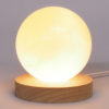 Honey Calcite Sphere with LED Light Large Display Base DV118 | Crystal Factory