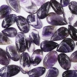 Chevron Amethyst Cabochon Stones Parcel 10 Pieces | Crystal Factory